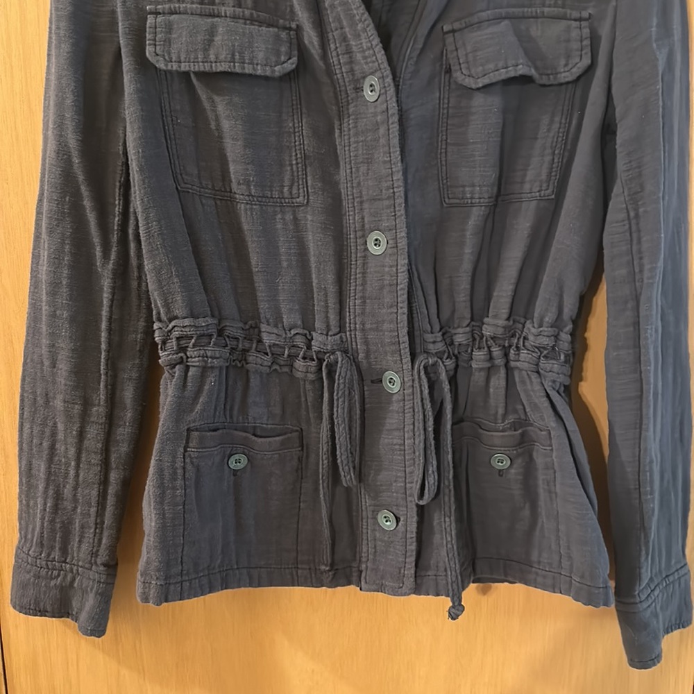 Hei Hei Anthropologie Women’s Gauzy Cotton Jacket Lightweight Gray Size XS - Picture 4 of 10